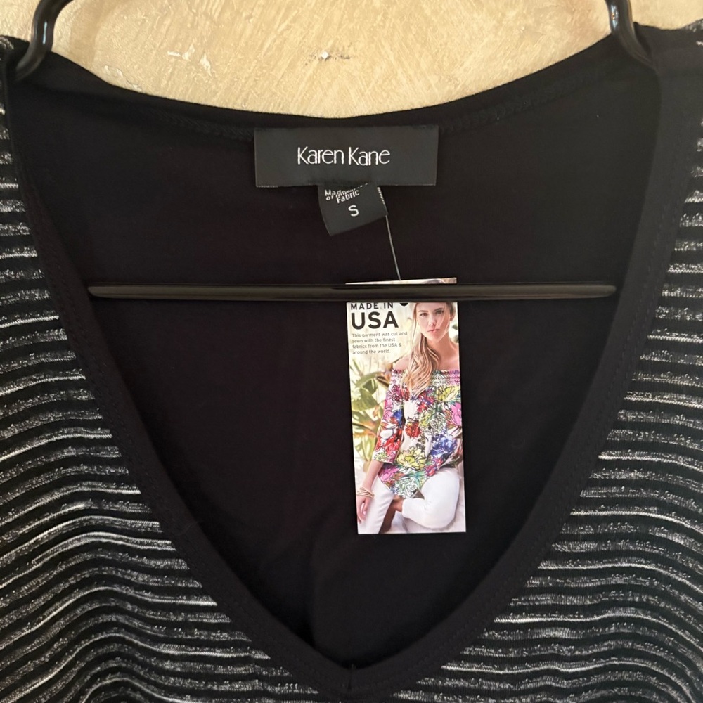 Karen Kane Black and White Long Sleeve Dress - Picture 2 of 4
